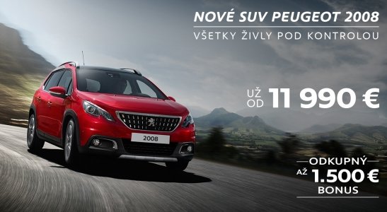 Nový PEUGEOT 2008 už čoskoro Nový PEUGEOT 2008 už čoskoro