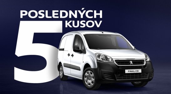 POSLEDNÝCH 5 KUSOV Partner Furgon L1 1,6 BlueHDi 100k BVM5 POSLEDNÝCH 5 KUSOV Partner Furgon L1 1,6 BlueHDi 100k BVM5