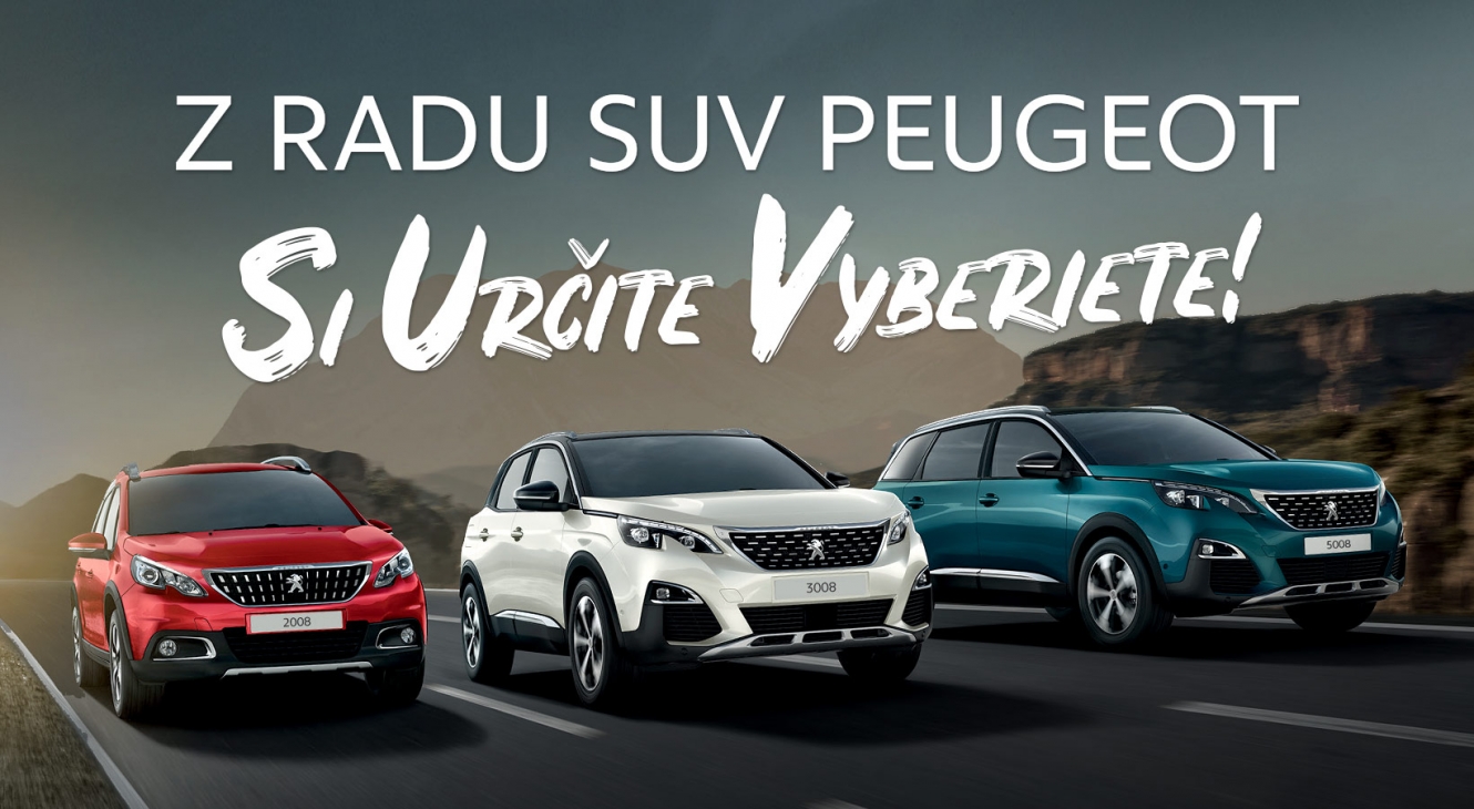 Z radu Peugeot SUV si určite vyberiete!