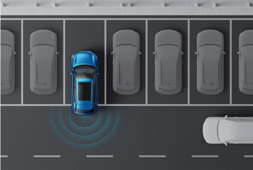 Uozonenie na prem&aacute;vku pri c&uacute;van&iacute; s automatick&yacute;m brzden&iacute;m (RCTA+RCTB)