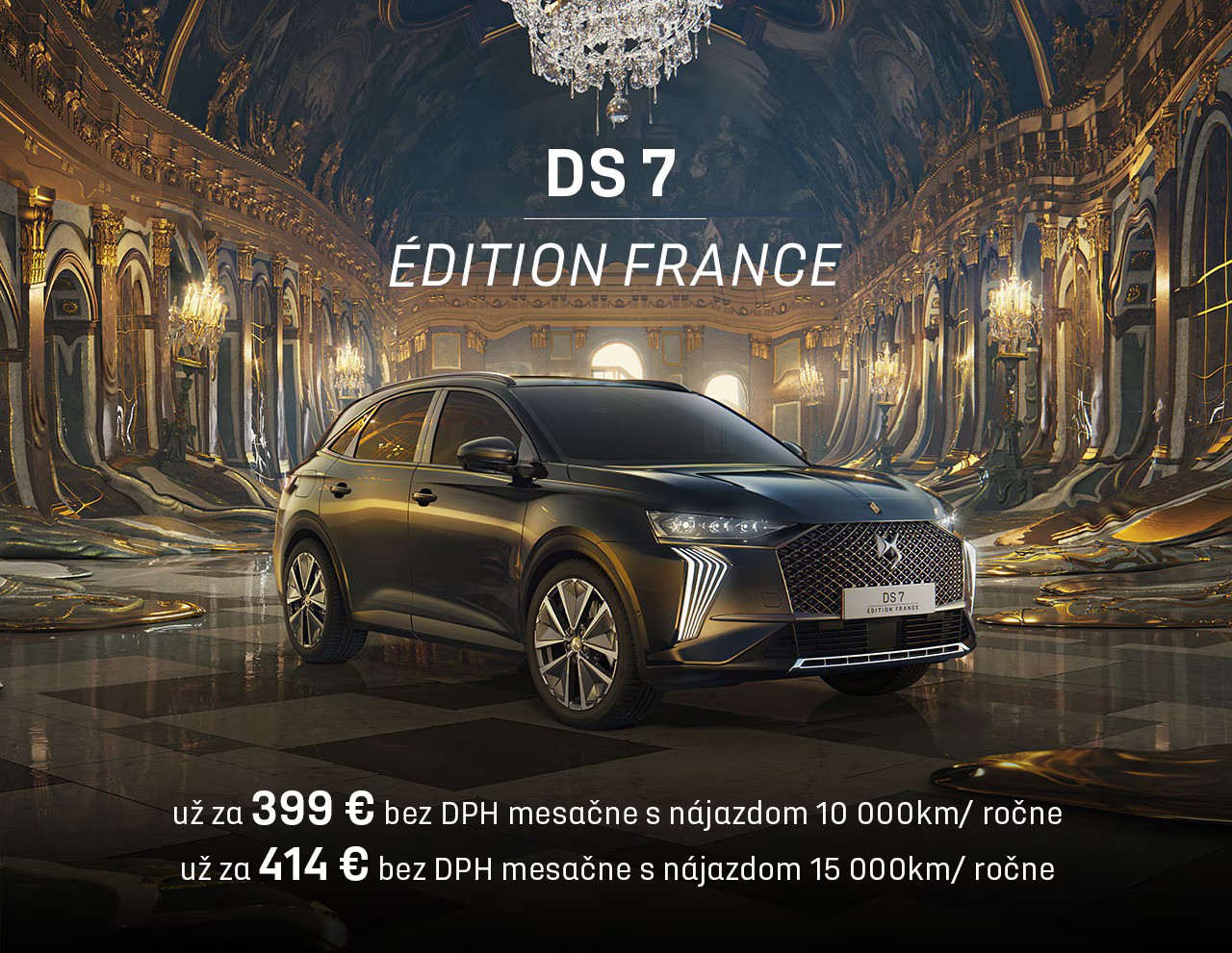 DS 7 za 399€ bez  DPH mesačne 