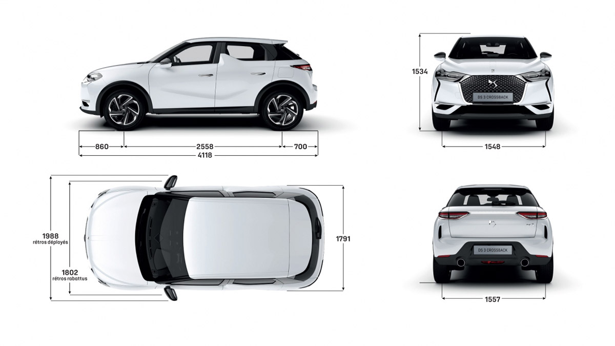 Rozmery DS 3 Crossback