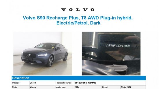Volvo S90 T8 (P) PLUS DARK AT8 eAWD