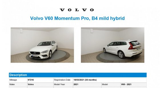 Volvo V60 B4 MOMENTUM PRO AT8 FWD