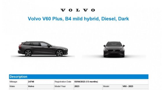 Volvo V60 B4 PLUS DARK AT8 FWD