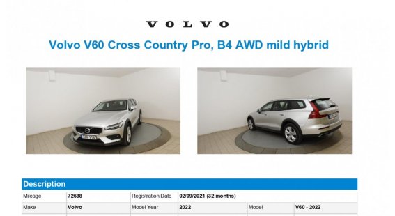 Volvo V60 CROSS COUNTRY B4 AT8 AWD