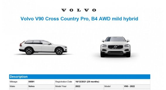 Volvo V90 CROSS COUNTRY B4 (D) PRO AT8 AWD