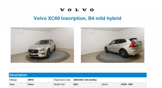Volvo XC60 B4 (D) INSCRIPTION AT8 AWD