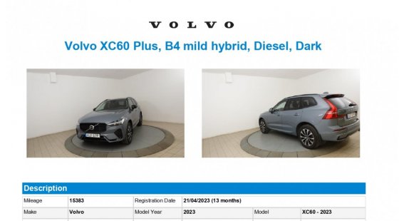 Volvo XC60 B4 (D) PLUS DARK AT8 FWD